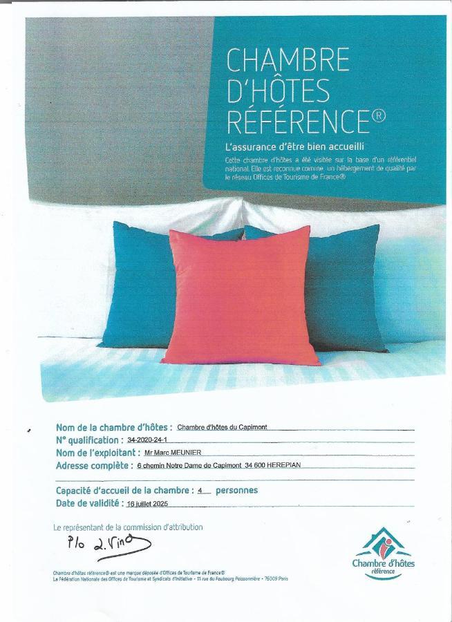 Chambres D'Hotes Du Capimont Herepian Ngoại thất bức ảnh
